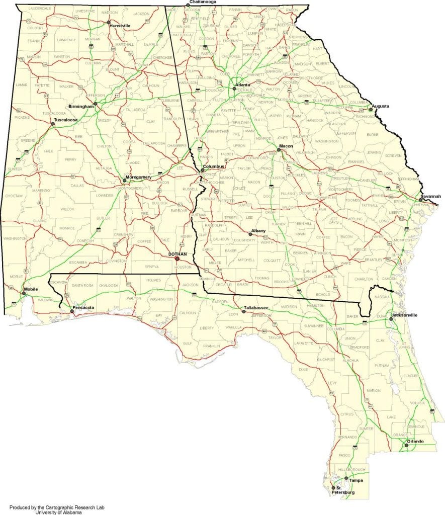 Georgia Florida ALabama