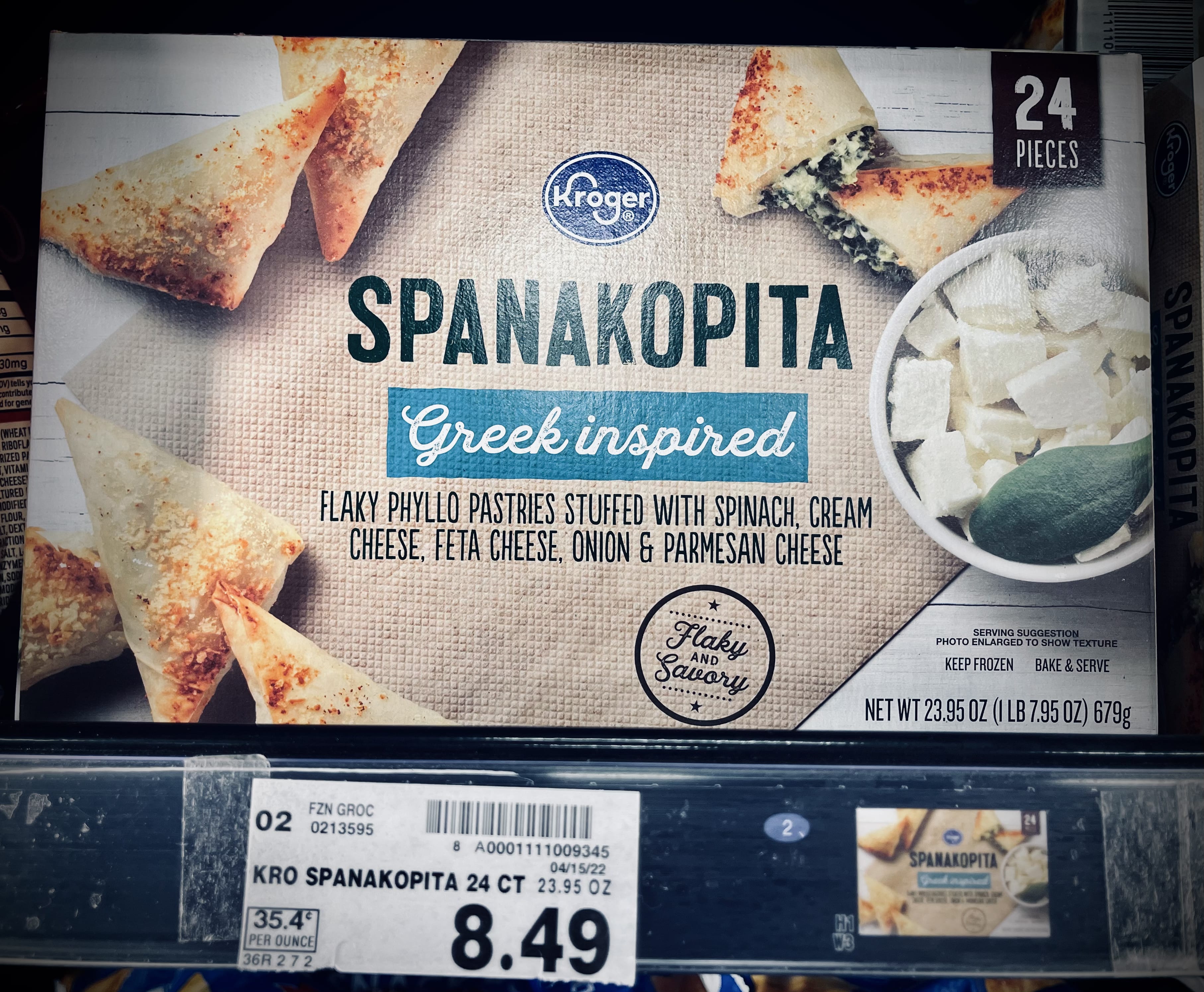 spanikopita up 70%!