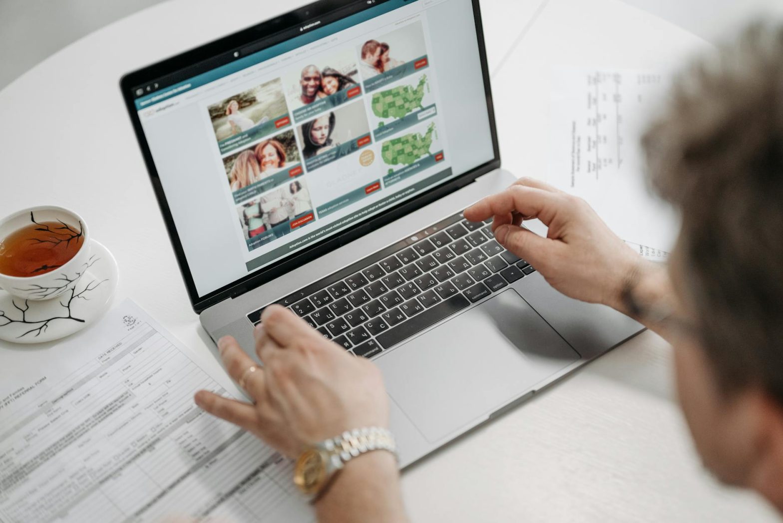 person using a laptop